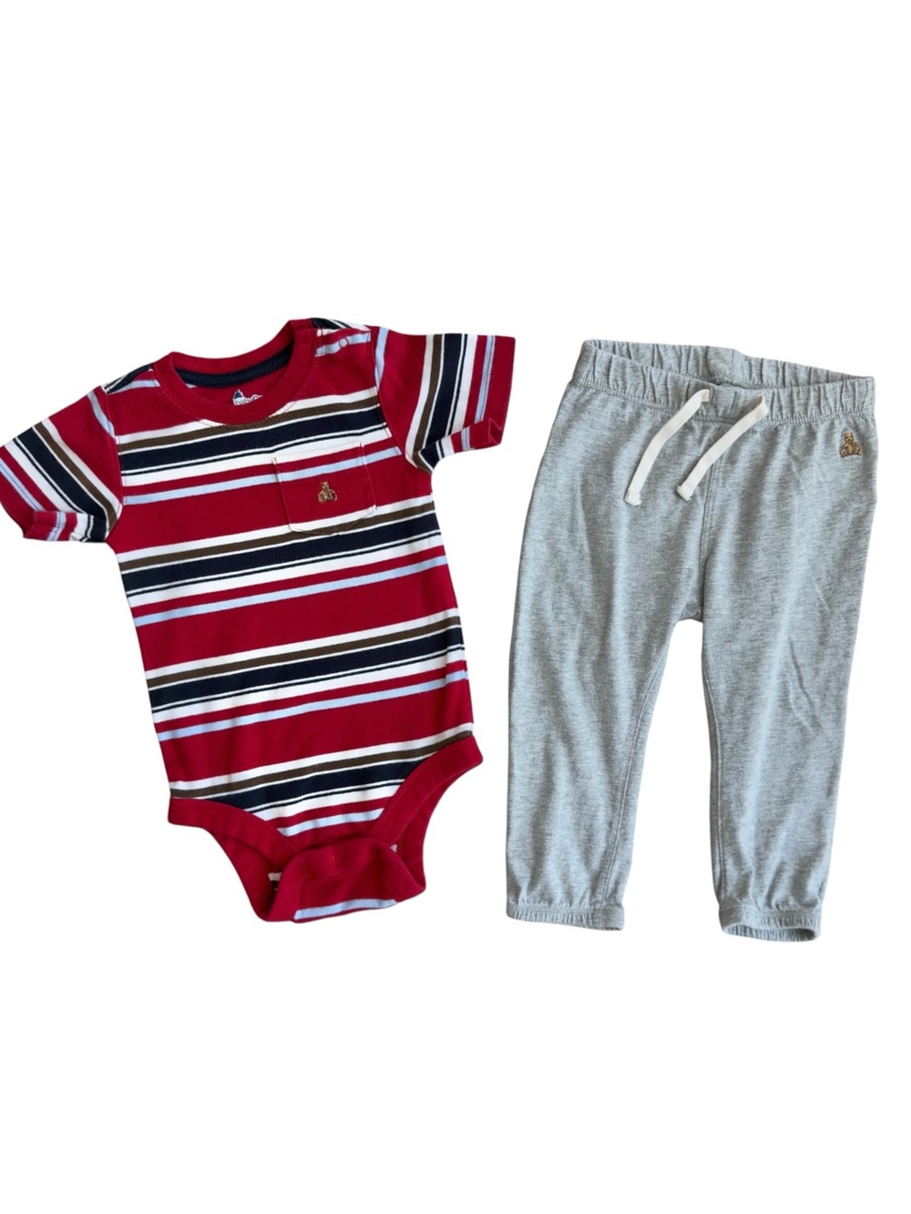 Baby Gap Boys Short Sleeve Onesie & Pull-On Pants Outfit Set. 18-24 Months.